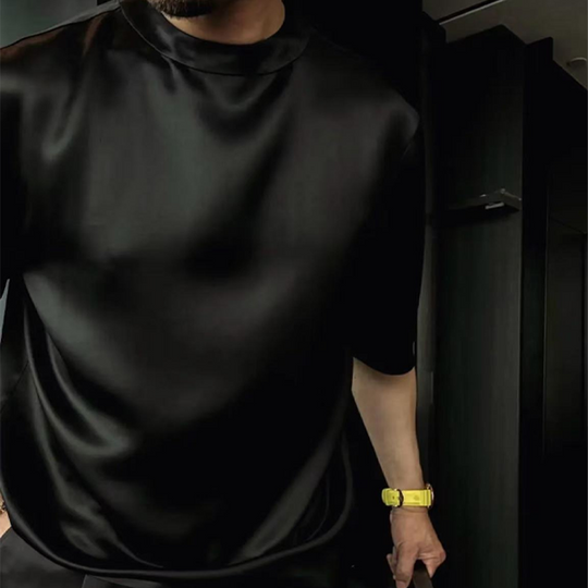 ⏳50% OFF🔥High Quality Men's Mercerized Cotton Casual Solid Color Top and Shorts Two-Piece Set【Loose fit, suitable for all occasions】