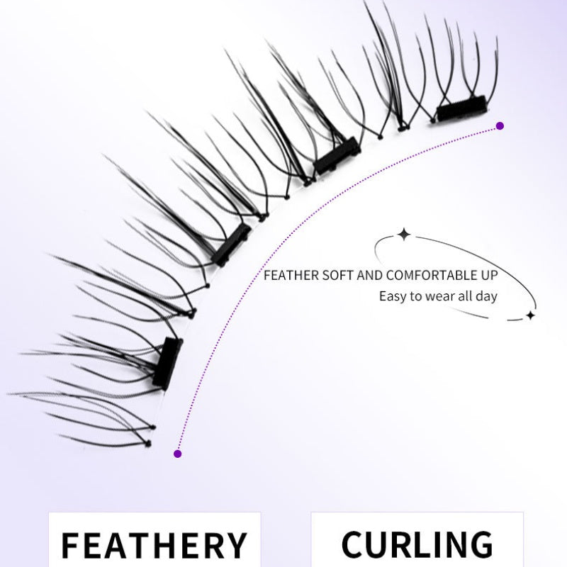 Reusable Magnetic Eyelashes with Applicator