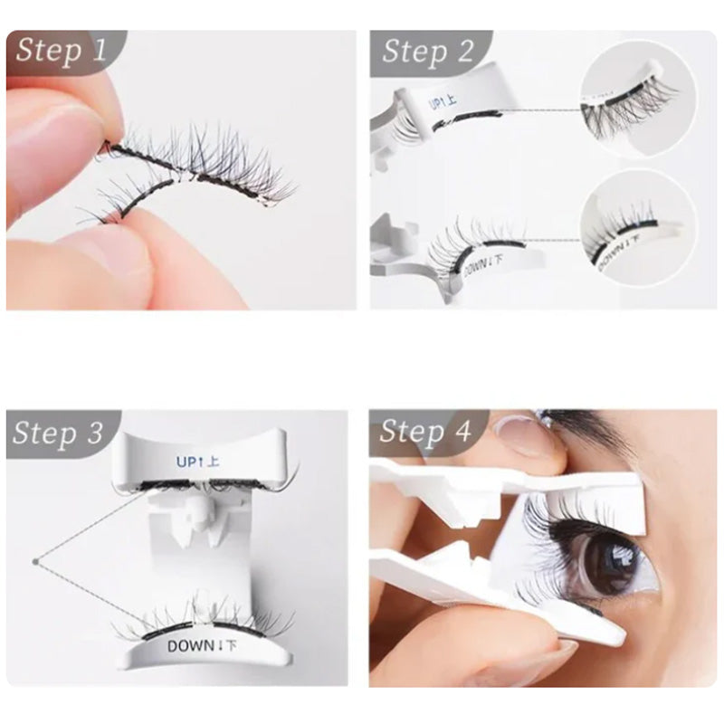Reusable Magnetic Eyelashes with Applicator