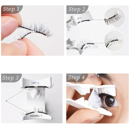 Reusable Magnetic Eyelashes with Applicator
