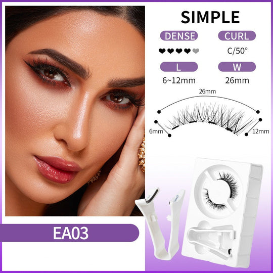Reusable Magnetic Eyelashes with Applicator
