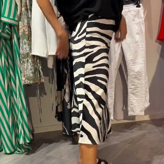 💕What should I wear tomorrow?💕Women's Knot Front Blouse & Midi Skirt Casual Set