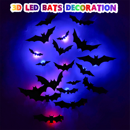 🎃PRE-VENDITA DI HALLOWEEN 50% DI SCONTO👻Pipistrelli illuminati 3D di Halloween🦇Design 3D ultra realistico per il massimo effetto spaventoso