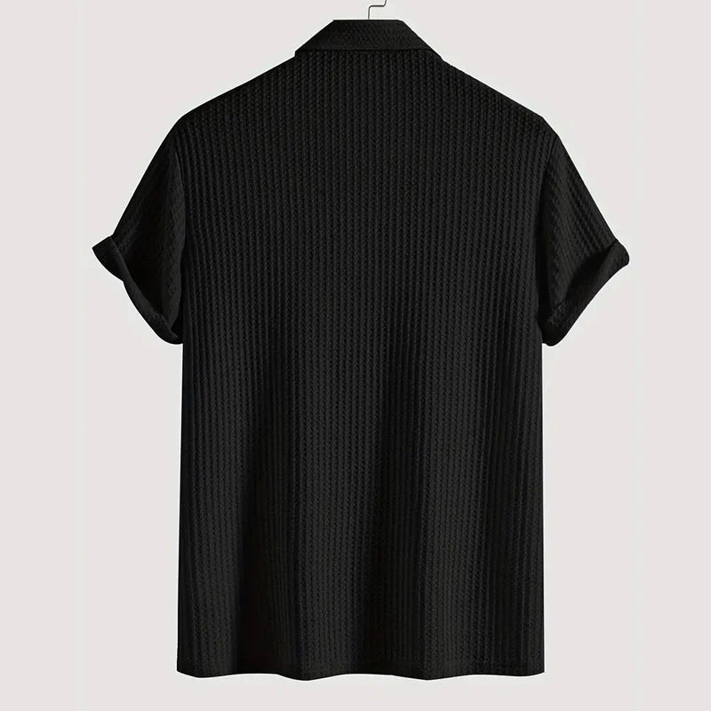 🔥HETE UITVERKOOP🔥Gebreid overhemd met korte mouwen voor heren (50% KORTING)