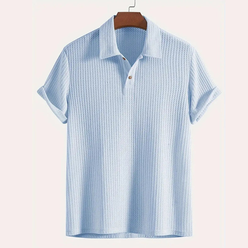 🔥HETE UITVERKOOP🔥Gebreid overhemd met korte mouwen voor heren (50% KORTING)