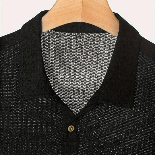 🔥HETE UITVERKOOP🔥Gebreid overhemd met korte mouwen voor heren (50% KORTING)