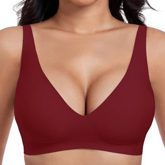 Jelly Wireless Womens Comfortable Wireless Bras Push Up Bralettes Seamless Tshirts Bras Deep V Everyday Bras
