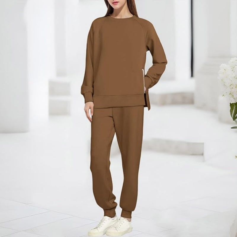 Dames gezellig sweatshirt en broek tweedelig set