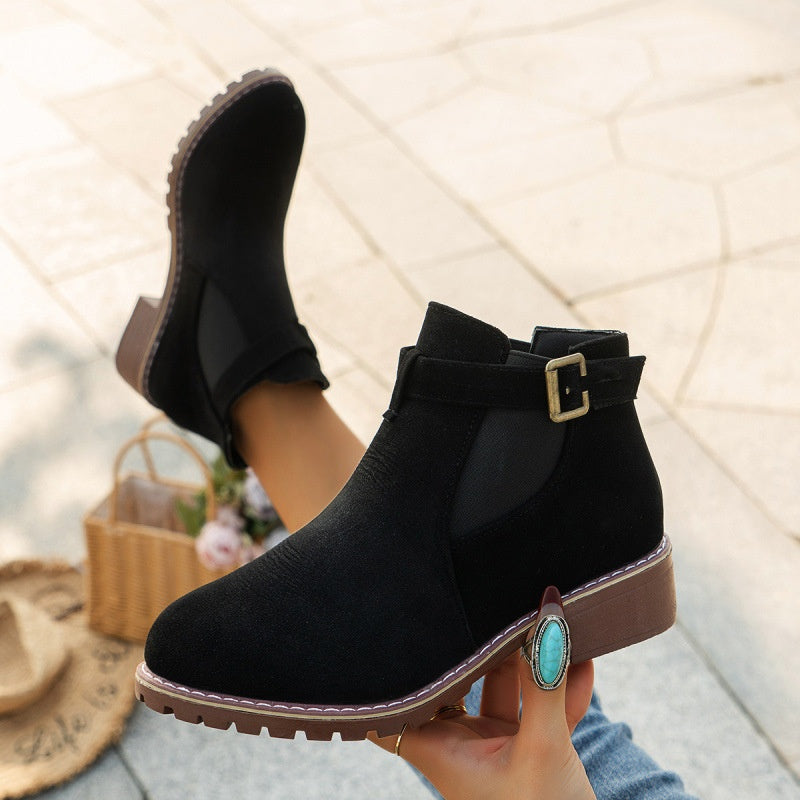 🎁 Saldi imperdibili 49% di sconto 🔥Stivaletti elasticizzati con tacco basso da donna