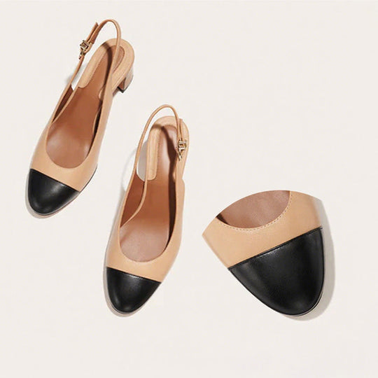 Kvinnors klassiska runda tå slingback -pump
