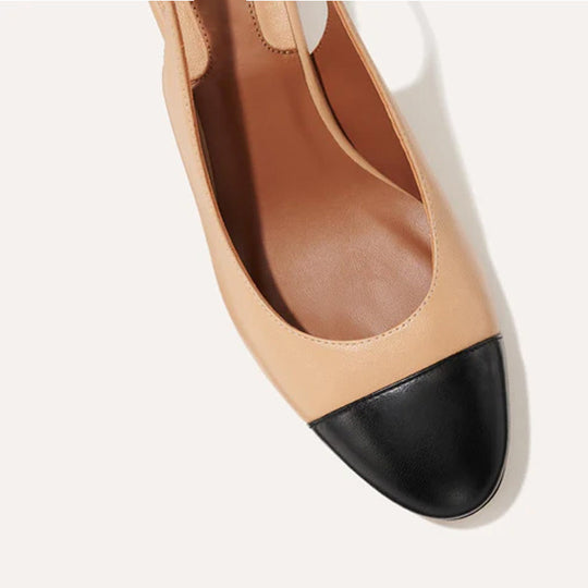 Kvinnors klassiska runda tå slingback -pump