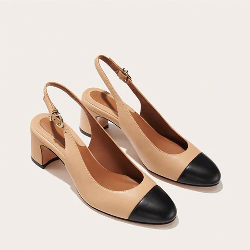 Kvinnors klassiska runda tå slingback -pump