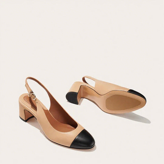 Kvinnors klassiska runda tå slingback -pump