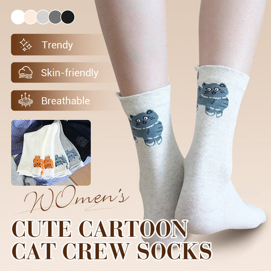 Care Cartuny Cat Crew Socks