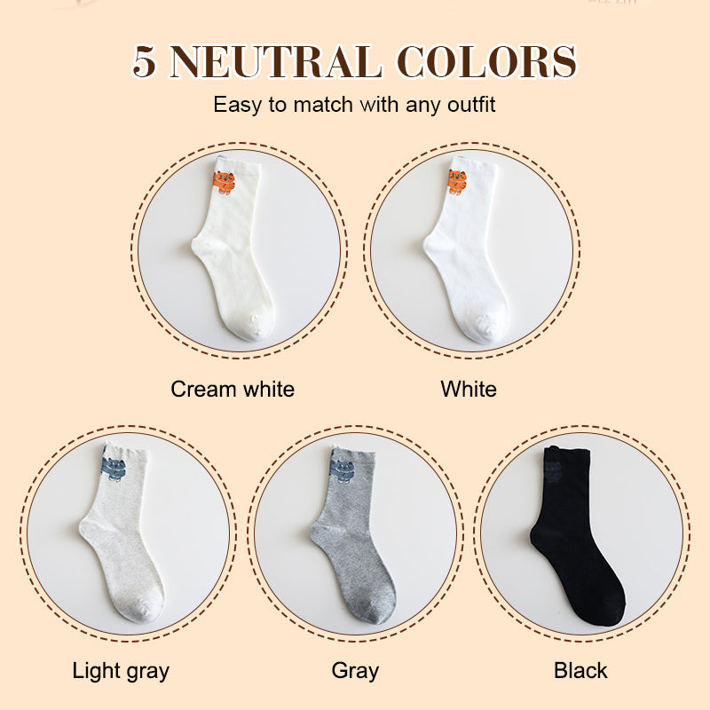 Care Cartuny Cat Crew Socks
