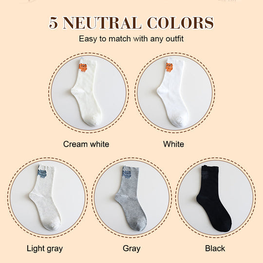 Care Cartuny Cat Crew Socks