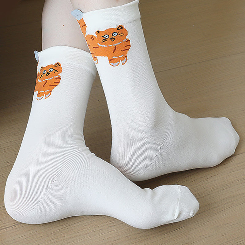 Care Cartuny Cat Crew Socks