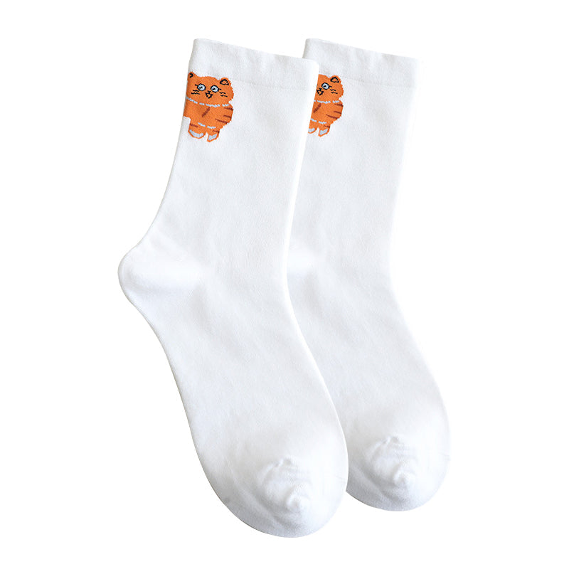Care Cartuny Cat Crew Socks