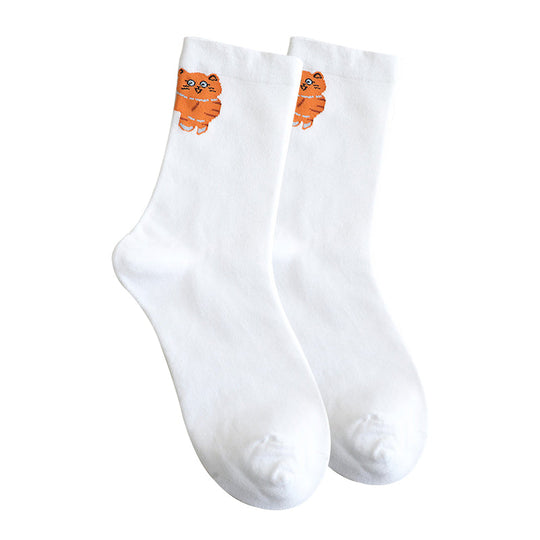 Care Cartuny Cat Crew Socks
