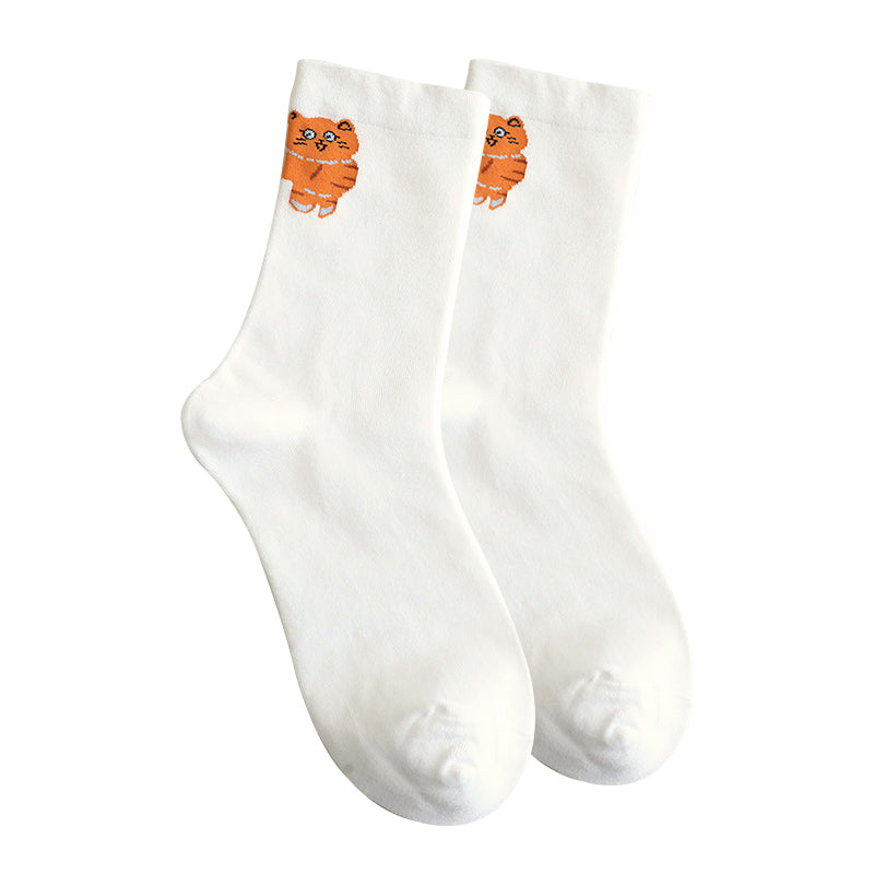 Care Cartuny Cat Crew Socks
