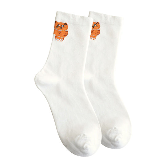 Care Cartuny Cat Crew Socks