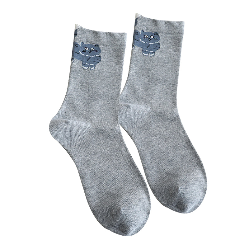 Care Cartuny Cat Crew Socks