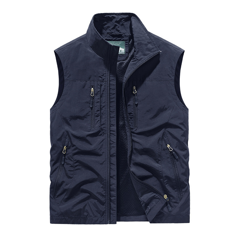 👕 Oversized mouwloos herenvest – ruime pasvorm, functionele zakken, trendy straatstijl ✨