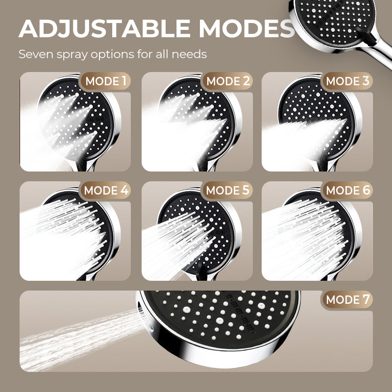 Wysokociśnieniowa głowica prysznicowa z możliwością regulacji opadów deszczu