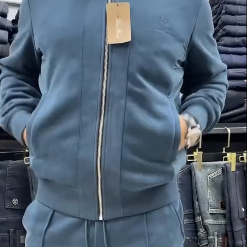 Giacca e pantaloni casual maschile e pantaloni a due pezzi