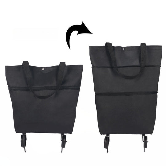 🔥Limited Offer⚡55K+ SOLD!🛍️2-in-1 Convertible shopping tote – hides wheels, holds 20kg, expands with zipper!✅Factory direct sales