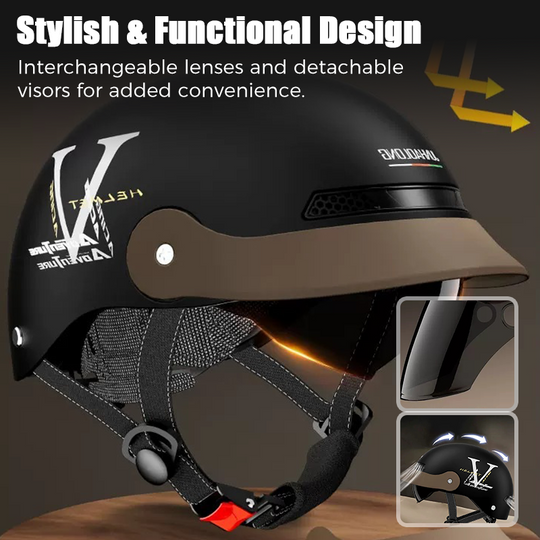 🛡️Casco da moto traspirante, leggero e resistente agli urti