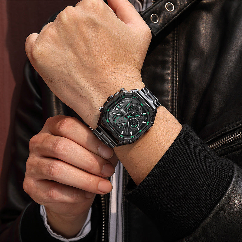 Świetlisty wodoodporny zegarek wielofunkcyjny