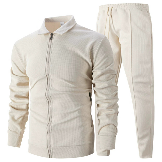 Miesten tyylikäs kauluspaita & Jogger-housut, kaksiosainen setti✈️Ilmainen toimitus tänään!