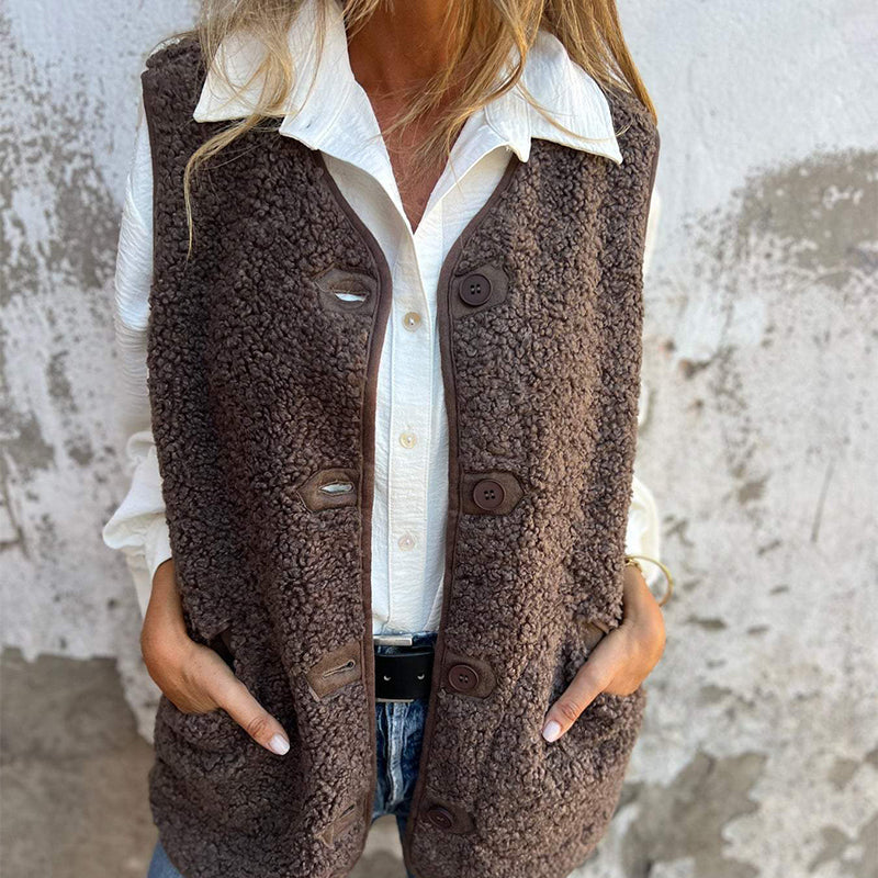 🎁 Hot Sale 50% OFF 🔥Women's Fall Button Down Short Warm Vest