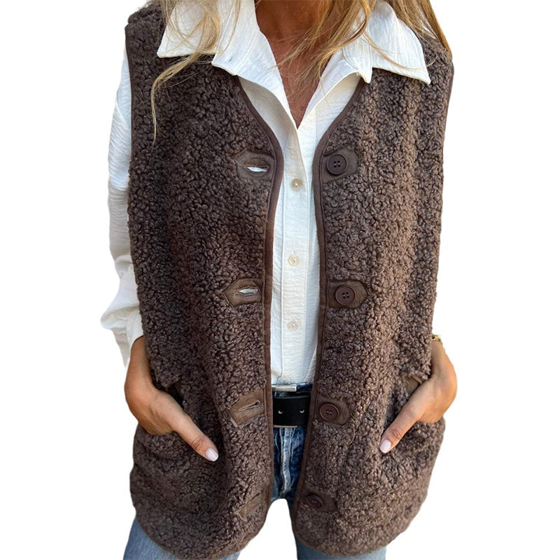 🎁 Hot Sale 50% OFF 🔥Women's Fall Button Down Short Warm Vest