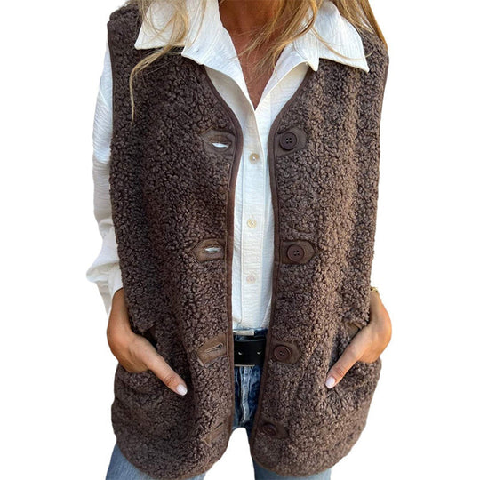 🎁 Hot Sale 50% OFF 🔥Women's Fall Button Down Short Warm Vest