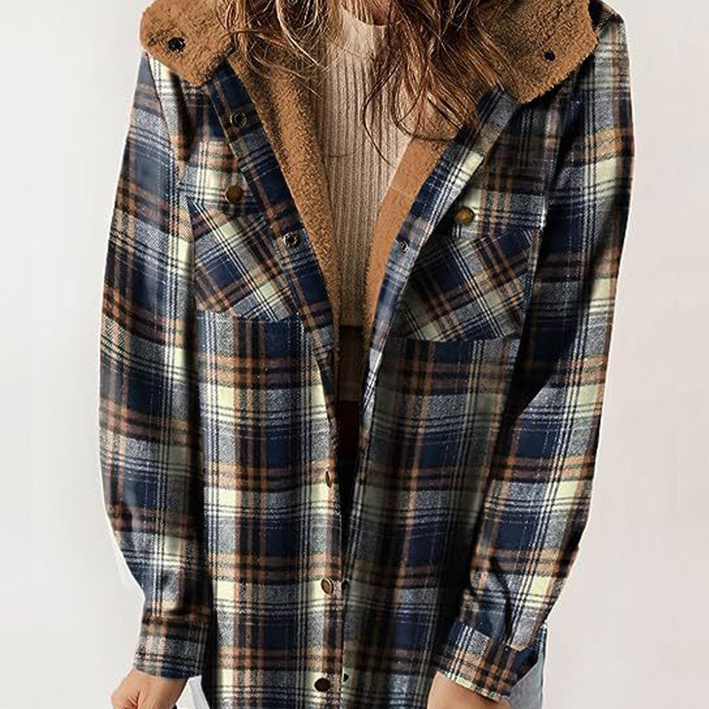 🔥 LAST DAY PROMOTION - 50%OFF 🔥Women's Winter Trendy Plaid Hooded Jacket
