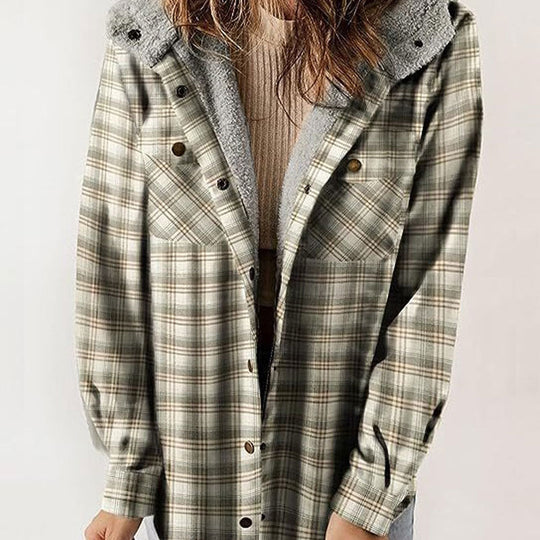 🔥 LAST DAY PROMOTION - 50%OFF 🔥Women's Winter Trendy Plaid Hooded Jacket
