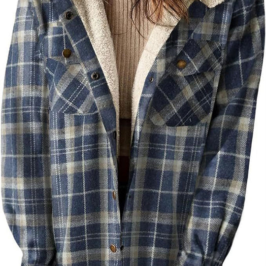 🔥 LAST DAY PROMOTION - 50%OFF 🔥Women's Winter Trendy Plaid Hooded Jacket