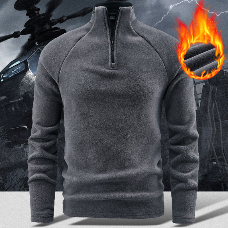 🔥 LAST DAY PROMOTION - 50%OFF 🔥Men's Warm Solid Half Zip Long-Sleeve Tops