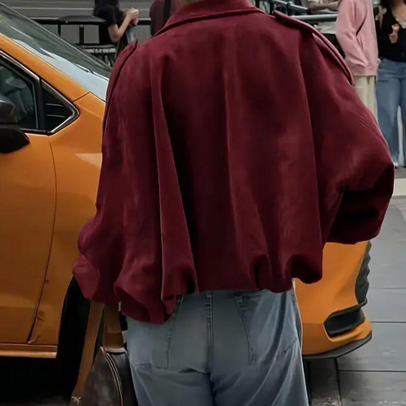 💗LAST DAY - PROMOTION💗Women’s Fashionable Suede-Effect Pilot Jacket