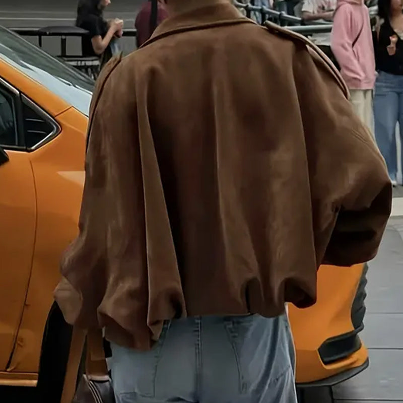 💗LAST DAY - PROMOTION💗Women’s Fashionable Suede-Effect Pilot Jacket