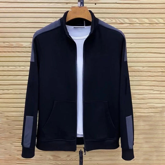 Miesten hupullinen/pystykauluksinen takki & Jogger-housusetti