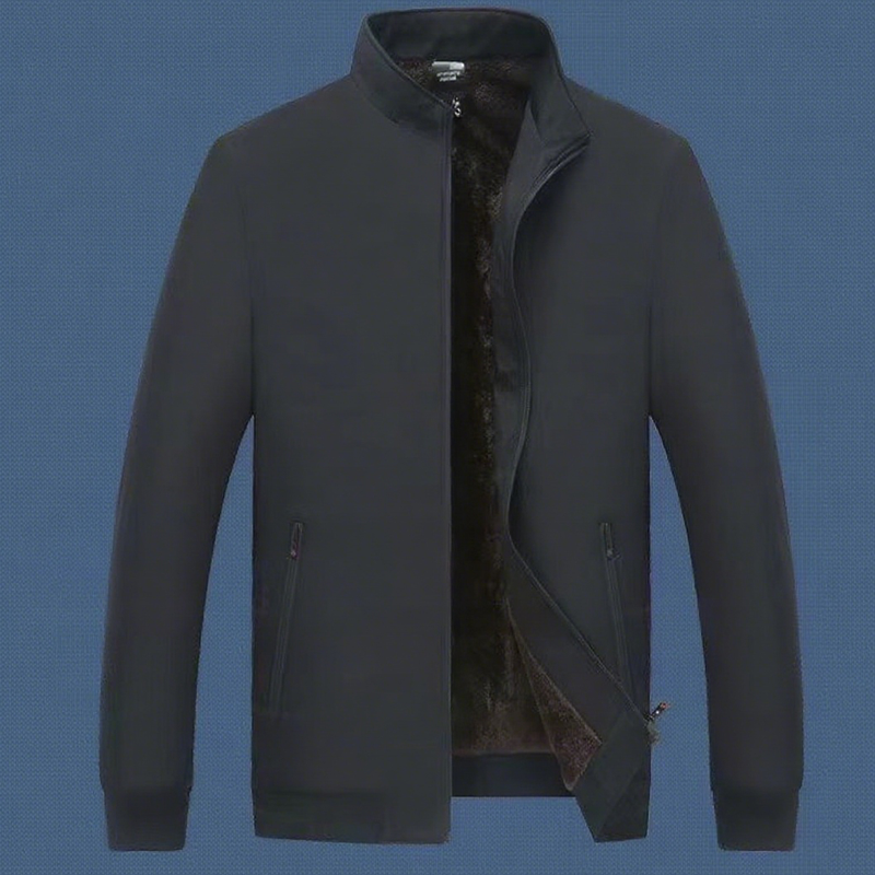 Miesten yksivärinen vetoketjullinen lämmin takki -💪Rypytön, tuulenpitävä, sateenkestävä ja lumenkestävä!