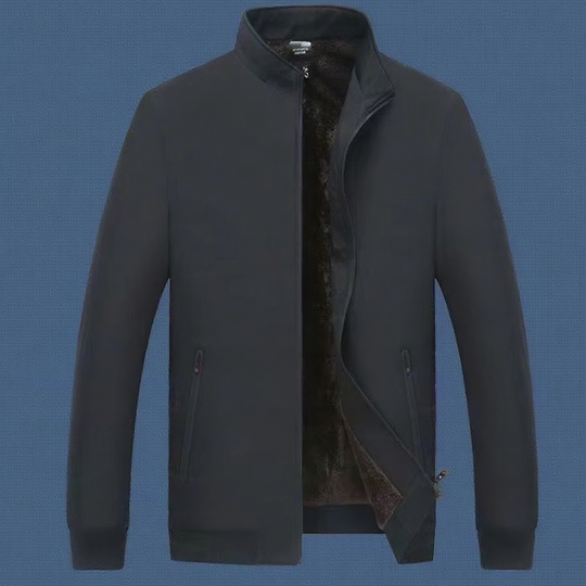 Miesten yksivärinen vetoketjullinen lämmin takki -💪Rypytön, tuulenpitävä, sateenkestävä ja lumenkestävä!