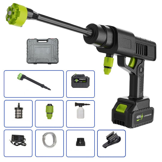 🔥Oferta ograniczona czasowo – przenośny, bezprzewodowy pistolet do myjki ciśnieniowej