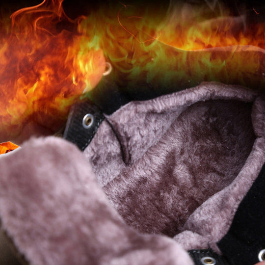 Unisex-ulkoilukengät pehmeällä vuorella -👍Vedenpitävä, luistamaton, kulutusta kestävä!