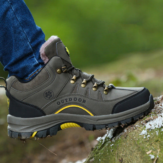 Unisex-ulkoilukengät pehmeällä vuorella -👍Vedenpitävä, luistamaton, kulutusta kestävä!