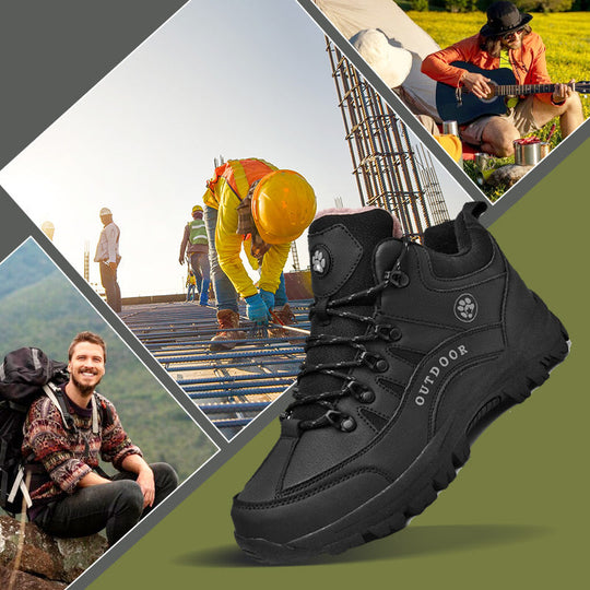 Unisex-ulkoilukengät pehmeällä vuorella -👍Vedenpitävä, luistamaton, kulutusta kestävä!