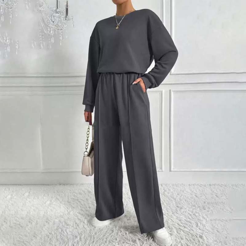 Women's Cozy Long-Sleeve Top & Pants Set